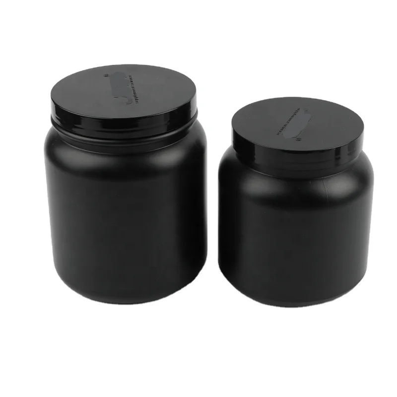42oz Food Grade Black Candy Containers Milk Powder Bottles Pill Bottles 1250