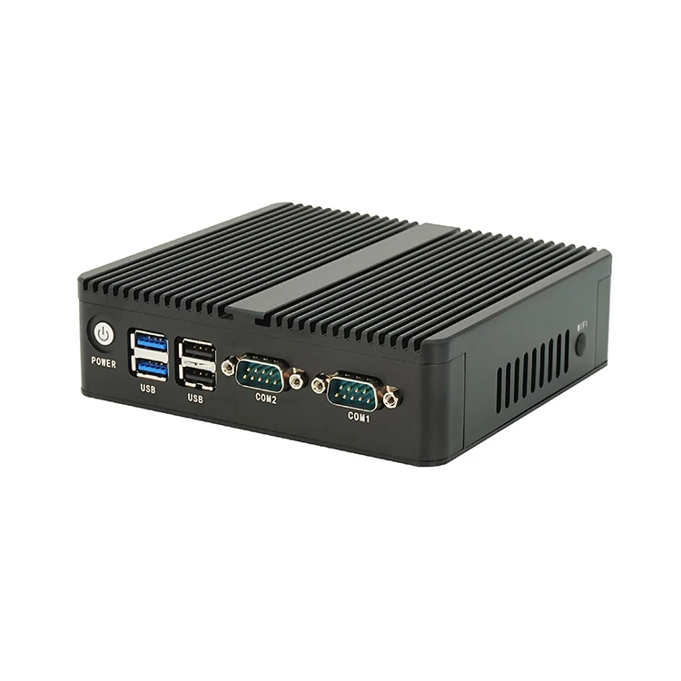 Factory Wholesale Thin Client Fanless Mini PC with DDR3 Dual Lan Dual Com Port Dual Display Micro Desktop Computer
