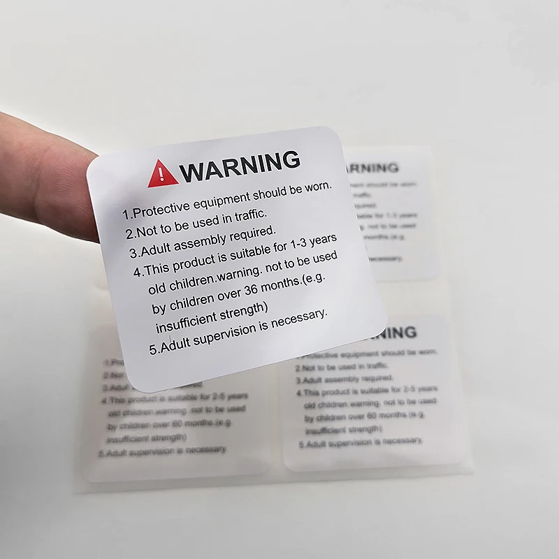 Dongguan Vinyl Pharmacy Camera Candles Custom Safe Essential Oil Caution Metal Stickers Labels Suffocation Warning Label