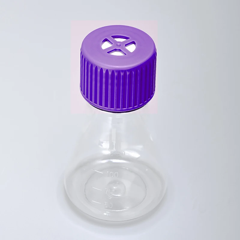 Lab Plastic 1000ML Polycarbonate Triangle Erlenmeyer Shake Flask Flat Bottom for Cell Culture