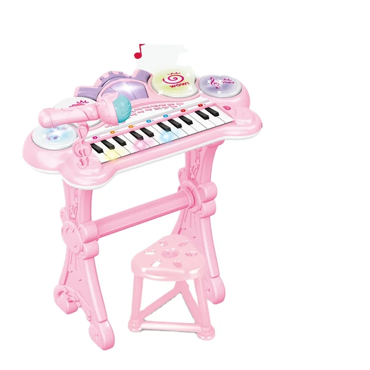 ITTL Tamburitza electronic musical piano toy 24 Keys and Chair for kids learning music educational toy