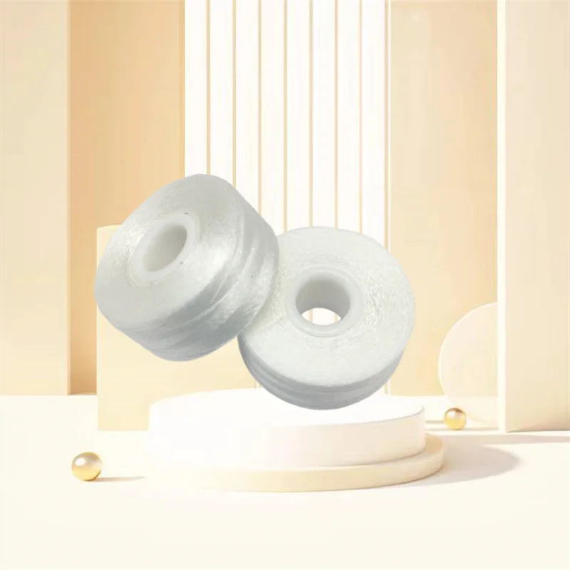 75D/2 Pre wound Bobbins 144Pcs/Box Size L Side less Tajima Barudan Happy ZSK Embroidery Machine Bobbin Thread