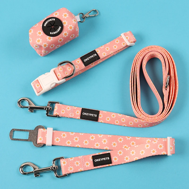 Pet Accessories Wholesale Dog Car Seat Belt Leash Adjustable Safety for Pets Sublimation Soft Dog Seat Belt