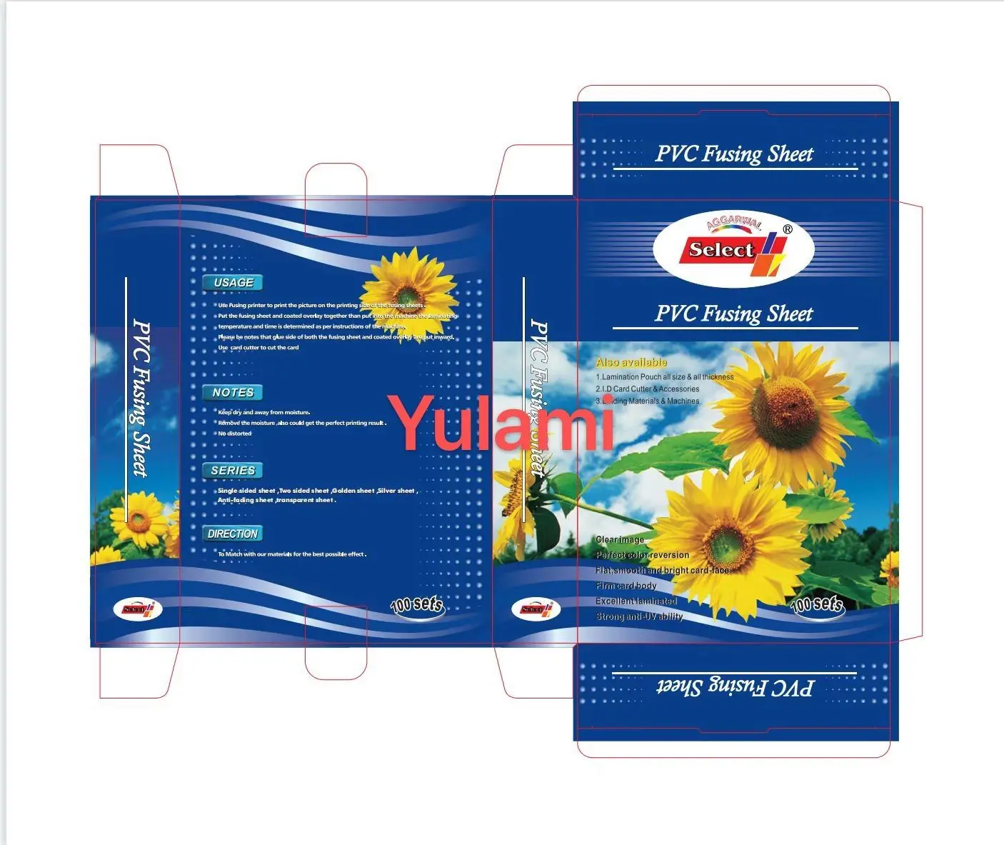 A4 A3 Inkjet Printing PVC Fusing Sheets PVC Fusion Sheets COATED OVERLAY GLUE FILM