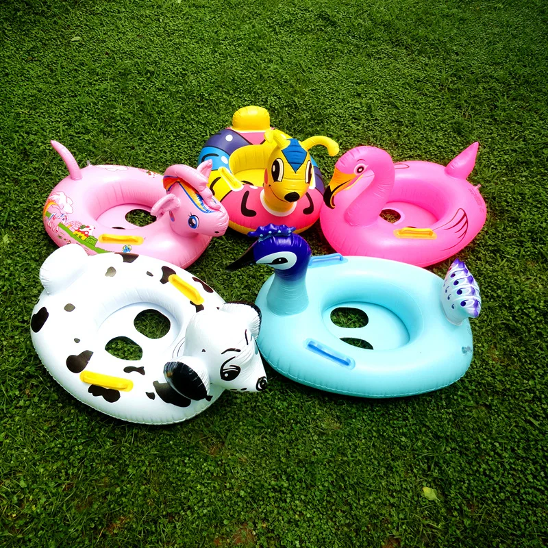 TCXW022407 Beach Lounger Toy PVC Kids Swim Pool Inflatable Swim Ring Swim Float With Safety Seat