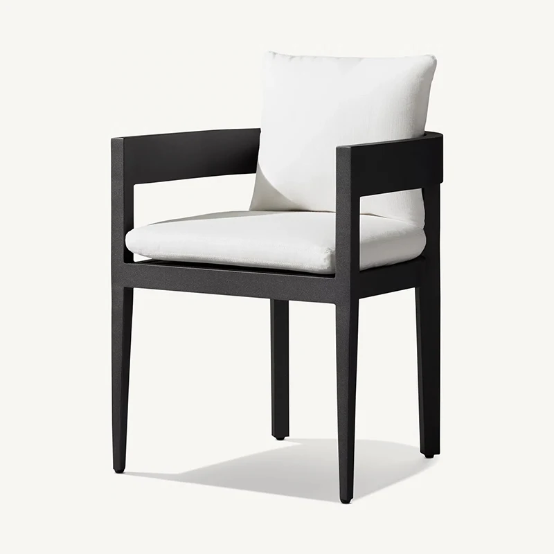 Decoout Modern Luxury Aluminum Garden Dining Furniture Sets Outdoor Dining Table and Chair Set