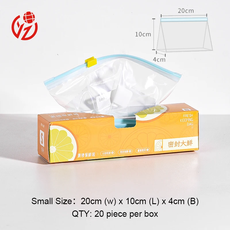 Food Grade Packaging Clear Keep Fresh Plastic Food Bag Ziplock Freezer Bag For Fruit And Vegetable