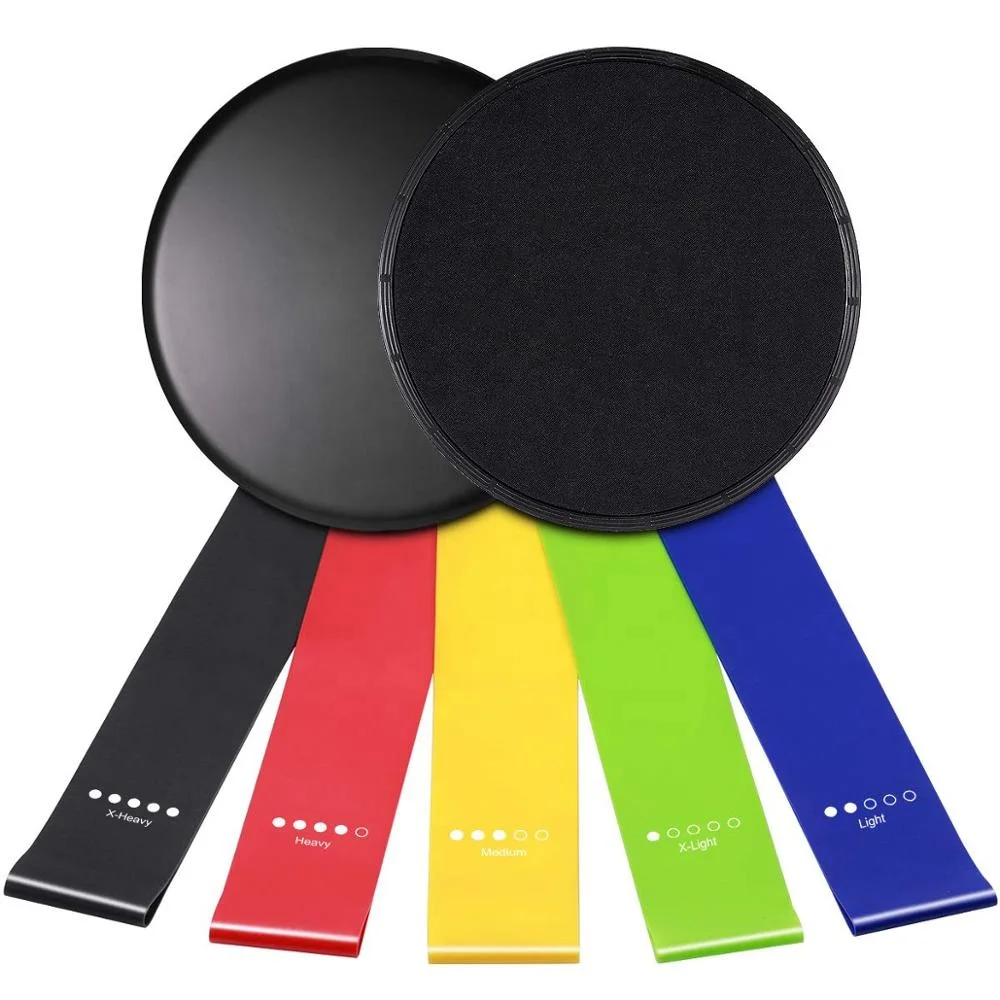 Fitness Hot Sell Latex Elastic 11PCS/KIT  Resistance bands tube set with core slider and door anchor