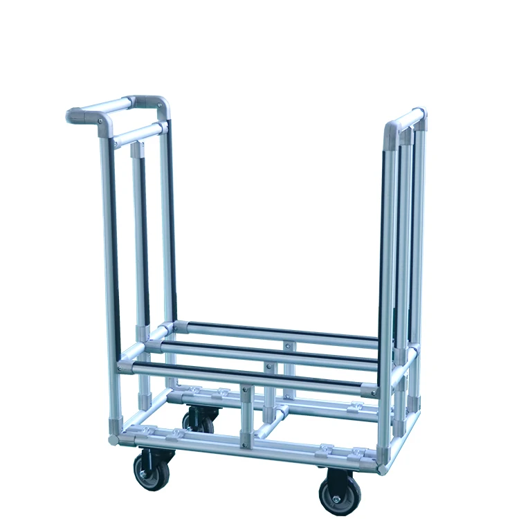 Flexible aluminum lean tube / pipe for warehouse storage racks, aluminum shelving systems