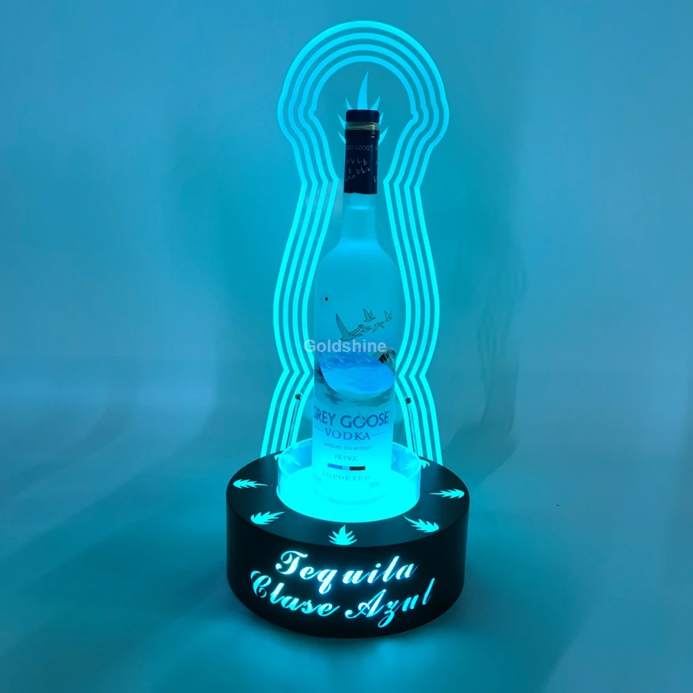 Colorful Led Wine Display Stand Holder Tequila Bottle Glorifier VIP Bottle Service LED Bottle Presenter For Night Club Lounge