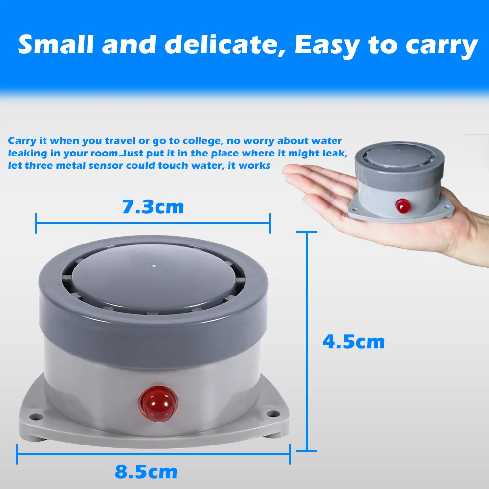 Home Alarm Water Leakage Alarm Detector 110dB Water Leak Sensor Detection Flood Alert Overflow Security Alarm System