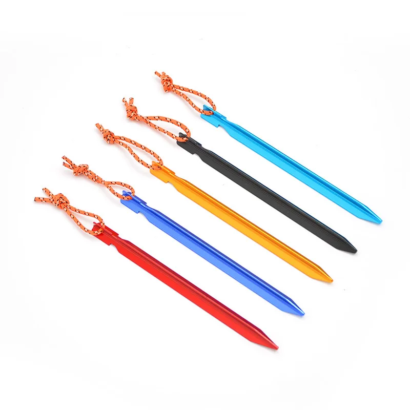 Outdoor Camping Tent Heavy Duty Aluminum AlloyTent Nail Canopy Stakes Long Camping Accessories Tent Stake