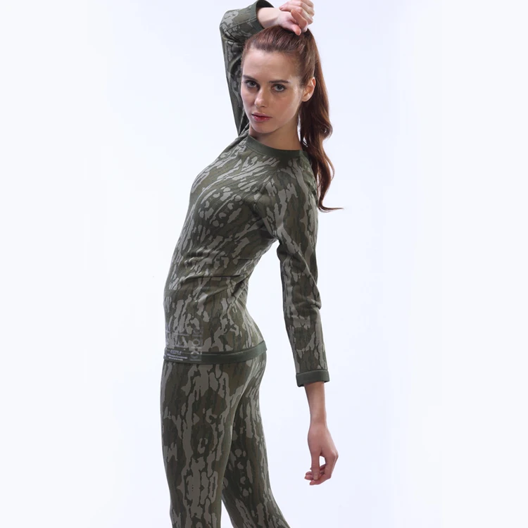 
High Waist Long Sleeve Leggings Fitness Spandex Wear Cheap Seamless Winter Women Thermal Underwear 