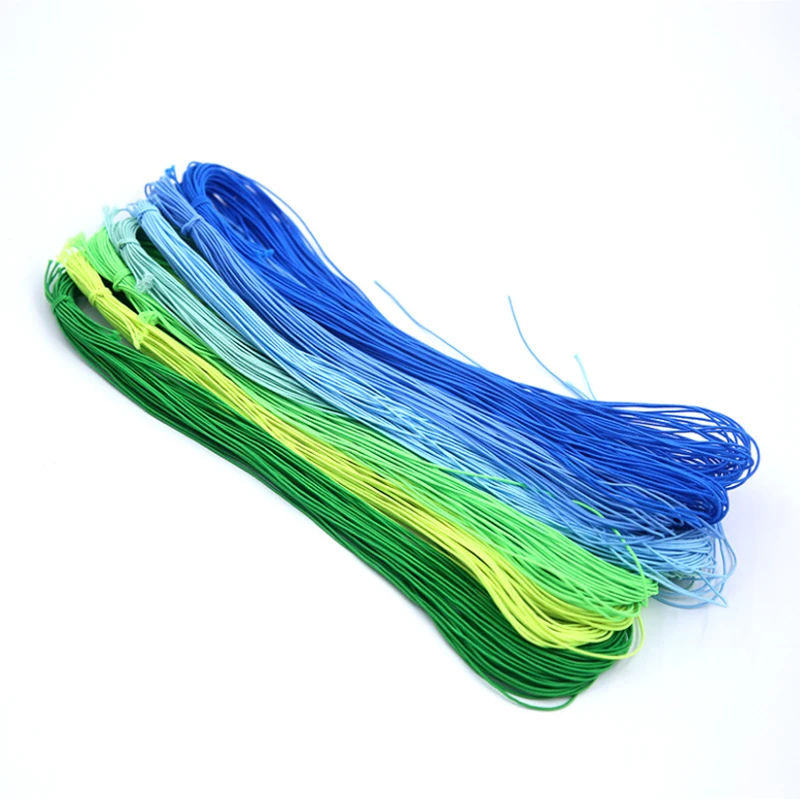 Factory Wholesale 2Mm 3Mm 4Mm 5Mm Custom Braided Round Polyester Elastic Cord Rope Rubber Latex Cord