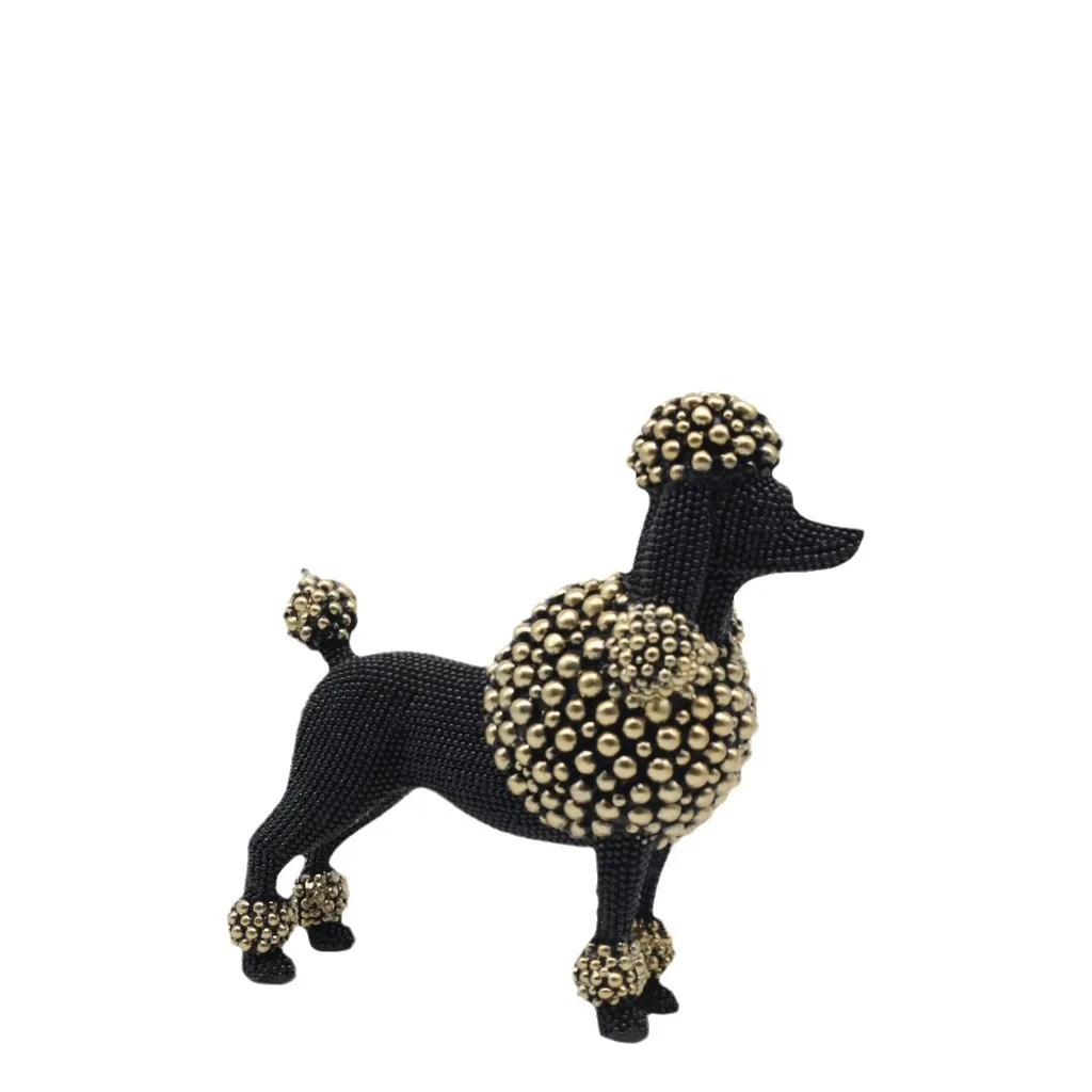 Nordic Luxury  Resin animal statue  Poodle  Statue for Home Decoration