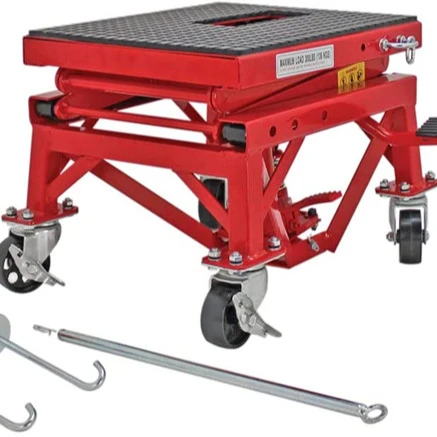 Motorcycle Stand Lift  Wide Deck Motorcycle Center Scissor Lift Jack Hoist Stand Bikes