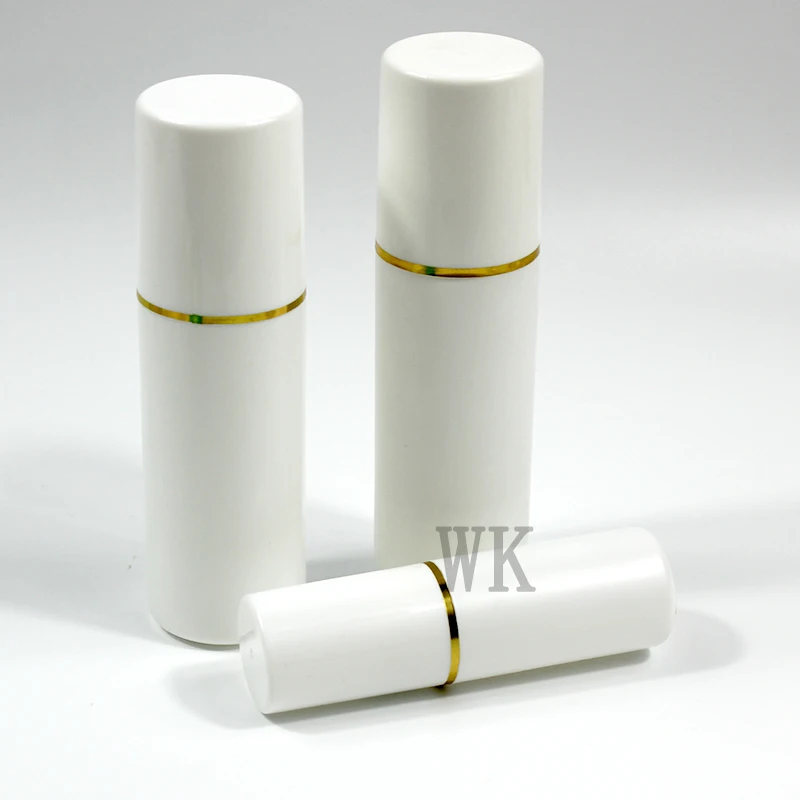 30ml 60ml 80ml 100ml PET Spray Bottle with Over cap Long Slim Round Shape Fine Mist Bottle with gold ring cap
