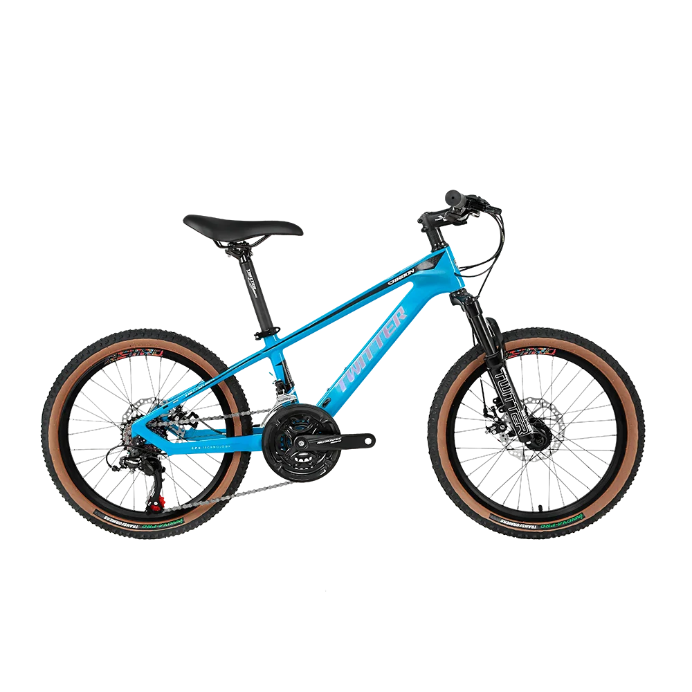 TWITTER KID20 углеродного волокна горный велосипед 20 дюймов SHIMANO EF500-24S дисковый тормоз детские велосипеды MTB для детей