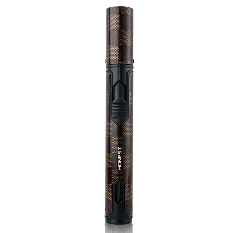 Hot selling Honest Brand Single Flame Torch Jet Lighters CUSTOM LOGO BBQ Kitchen Windproof Slim Pen Portable Cigar Lighter