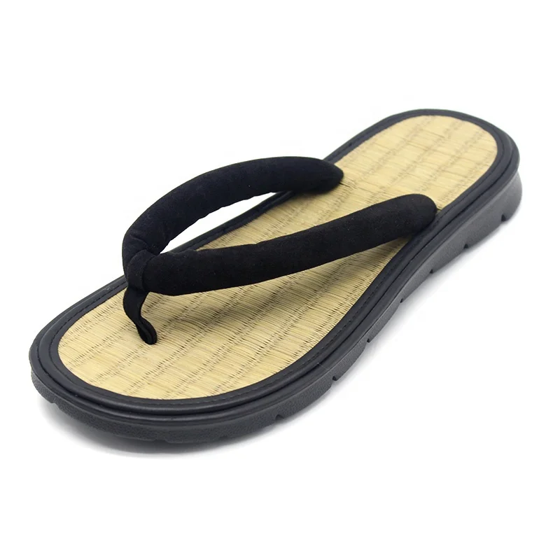 High Quality 5mm Eva Bamboo Spa Slippers Biodegradable Handmade Hotel Beach Sandals 7 Days 36-46# grass flip flops