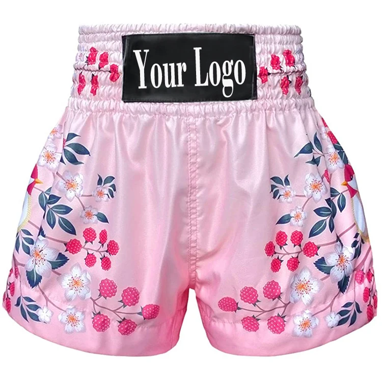 Factory Wholesale Sport Muay Thai Shorts Trunks Kick Martial Arts Training Gym Clothing  Custom  Logo