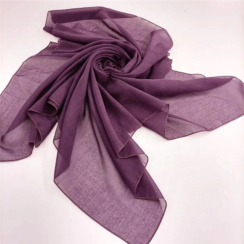 Wholesale price custom color Muslim shawl viscose scarf cotton hijab  from chinese
