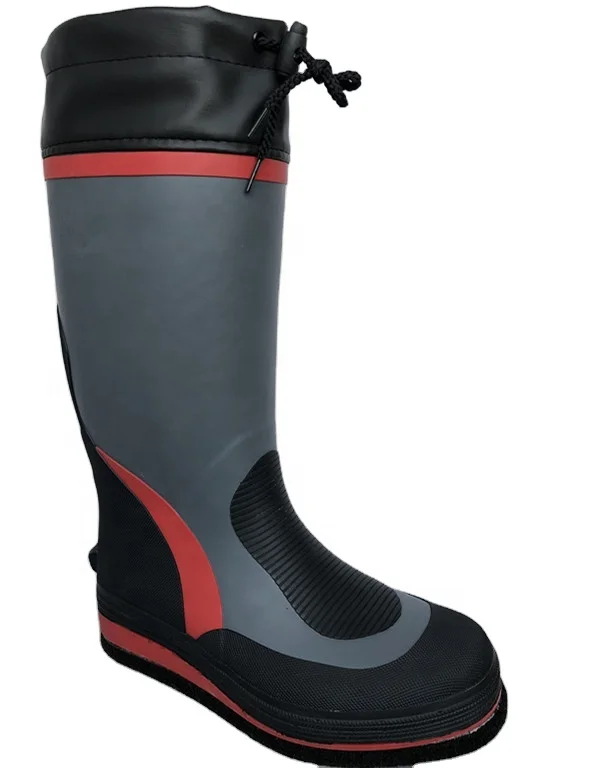 High Quality Guarantee Popular Waterproof Felt Spike Outsole Rubber Boots For Fishing