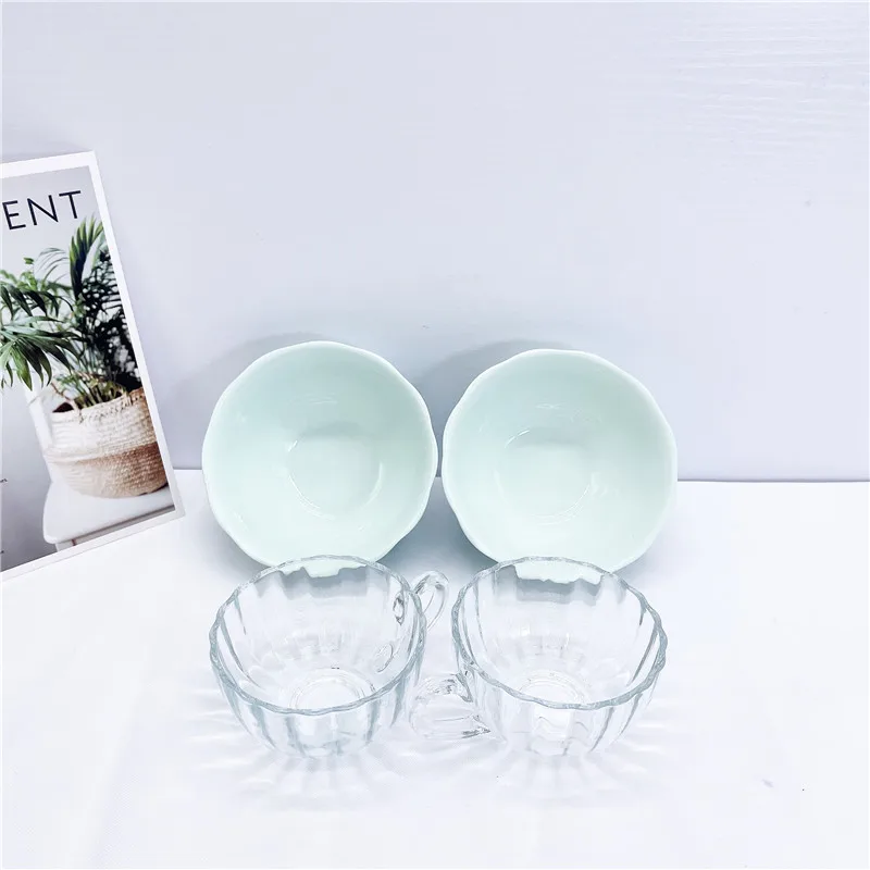 Factory direct sales, Large quantity and excellent price Glass set  Glass ceramic bowl set of 4 pieces  can be customized
