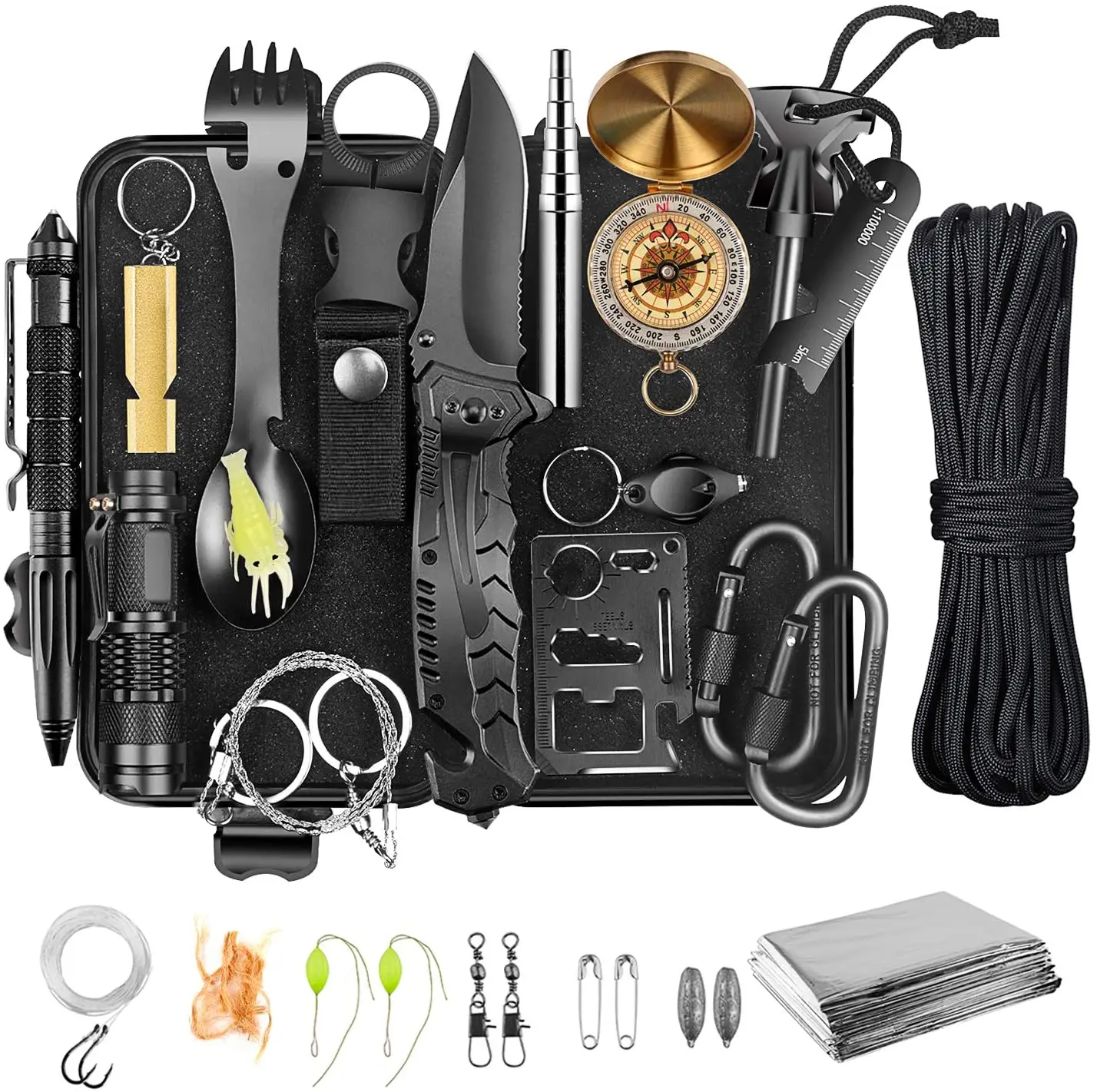 Survival Gear and Equipment,Survival kit 30 in 1,Cool Camping Hiking Hunting Fishing Gifts for Men