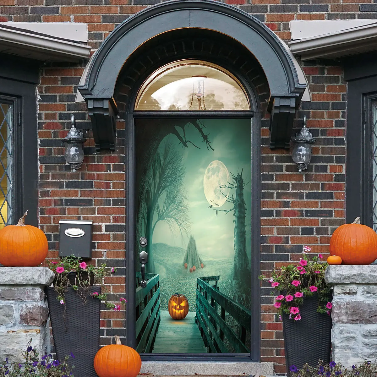 
Halloween door stickers zombie hand-picked door 3D creative decoration door stickers 