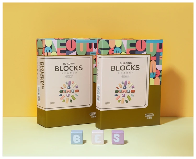 New Type Colorful Kids Wooden Bricks Educational Block Toys