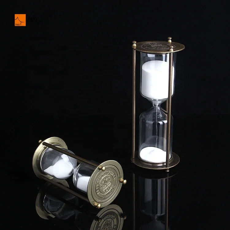 Распродажа дешевые гигантские металлические 60 минут песочные часы таймеры