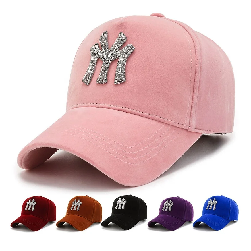 High Quality WY Trucker Caps Hats Unisex New York Luxury Velvet Sports Caps Baseball Hats With Custom Logo