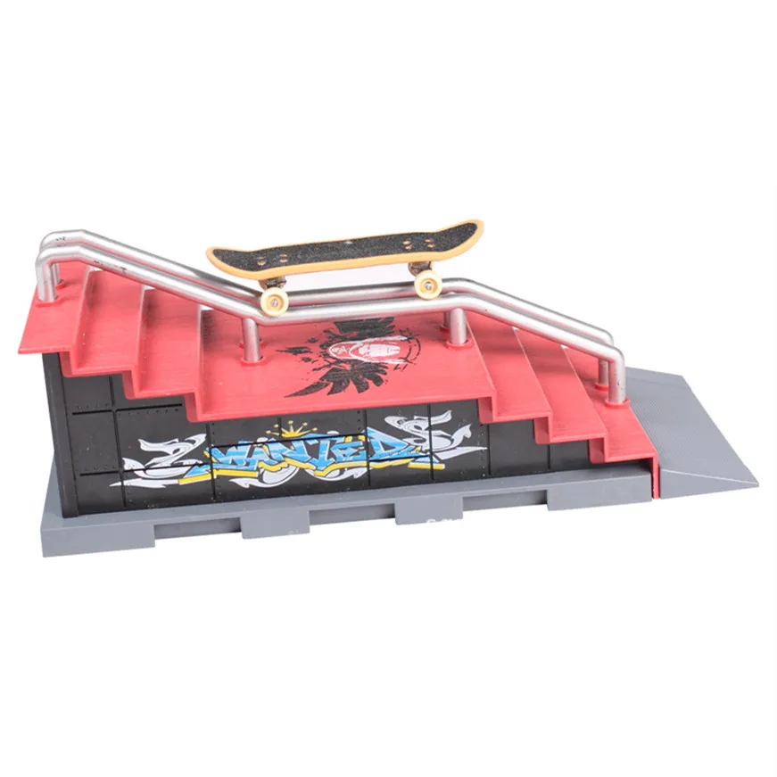 Mini fingerboard skatepark finger skateboard Skate park set