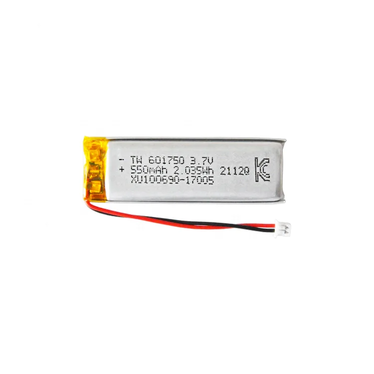 high quality rechargeable battery 3.7v 601750 550mah lithium battery for Gamepad