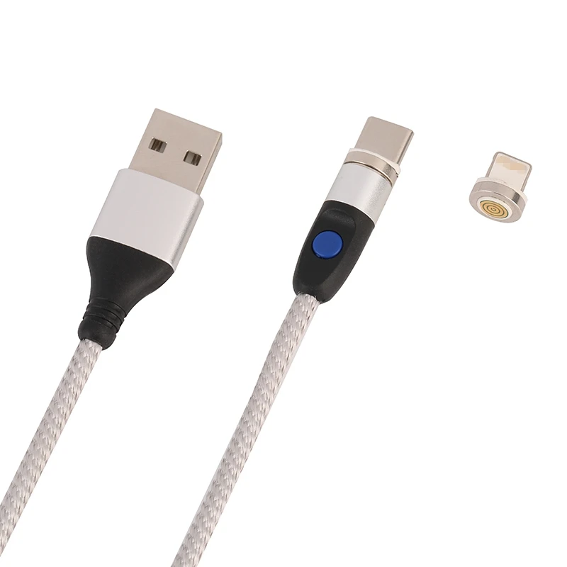 Most Attractive 3 in 1 magnetic charging cable 3A 360 degree Free Rotation flash magnetic charge cable Micro USB