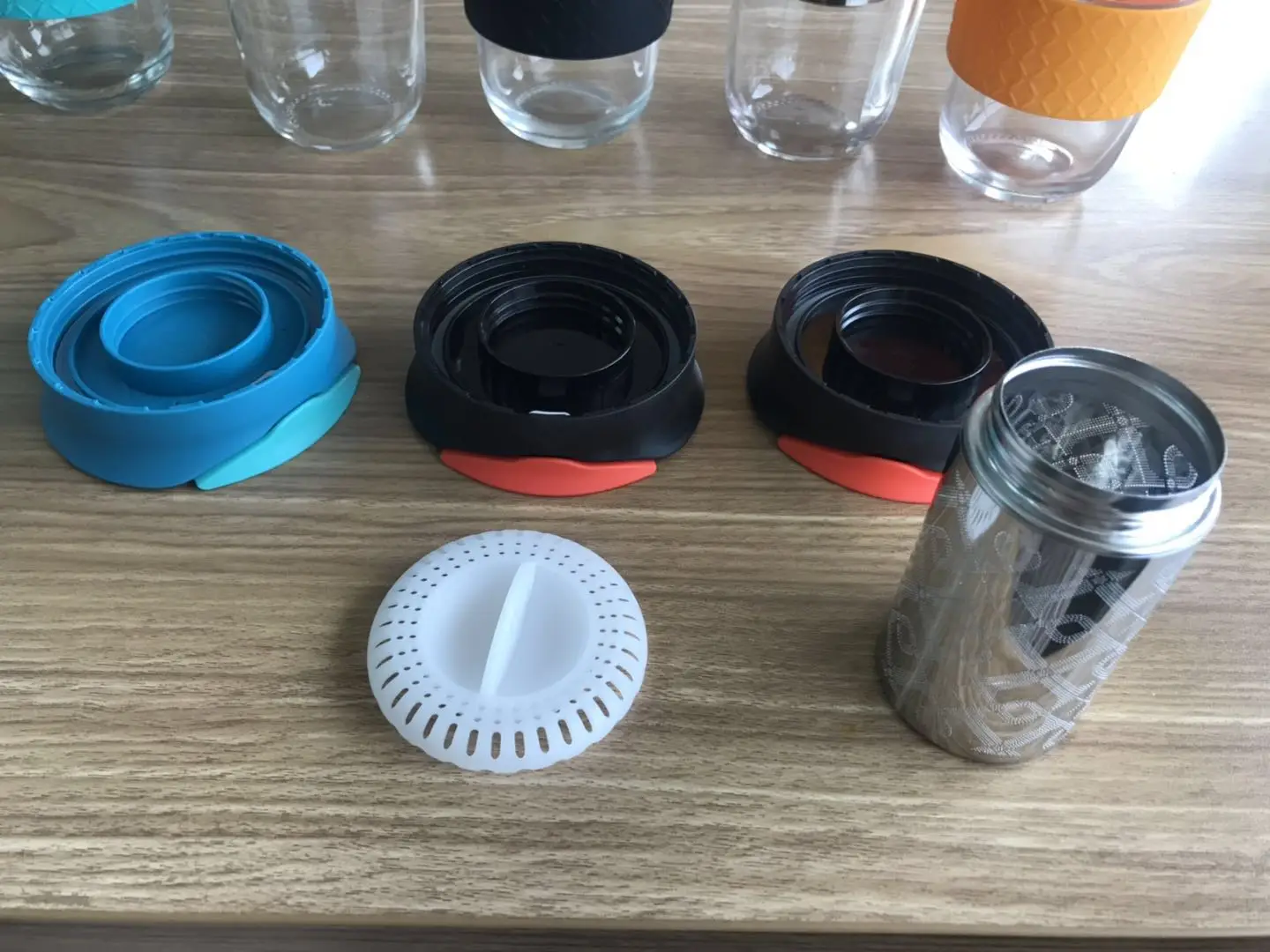 
Stocked 12oz glass coffee sets coffee tea cups with lid 