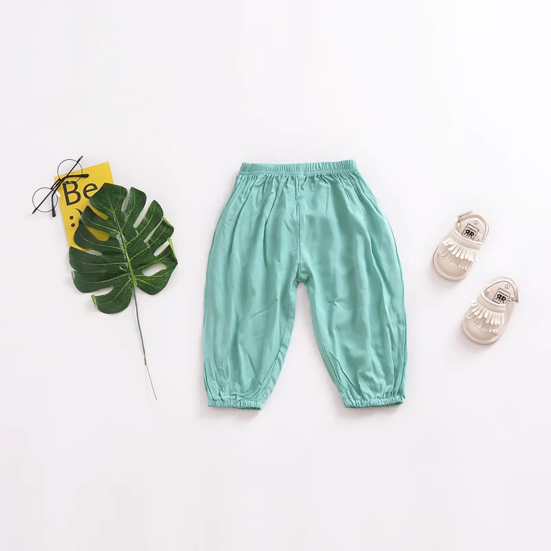 
Wholesale Children pants thin summer air conditioning pants boys girls blue pants baby casual trousers 