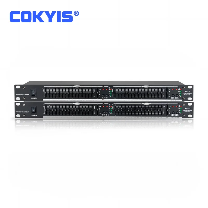 Factory EQ-215 Dual Channel 15 Band Equalizer 2 Channel Stereo Graphic Equalizer Audio Filter Stage Sound Equipment Speakers