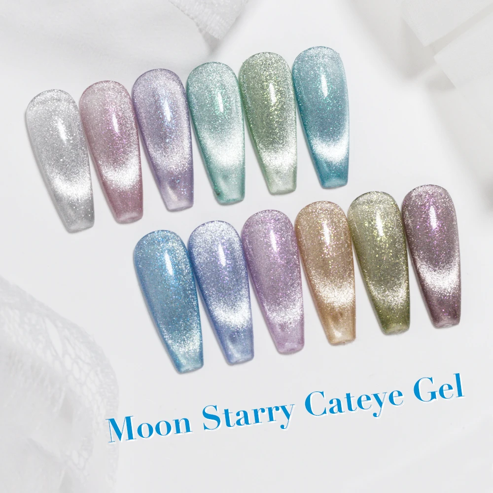 OEM Moon Starry Cateye Gel Wholesale Custom Private Label Vegan Magnetic Cat Eye Uv Nail Gel Polish