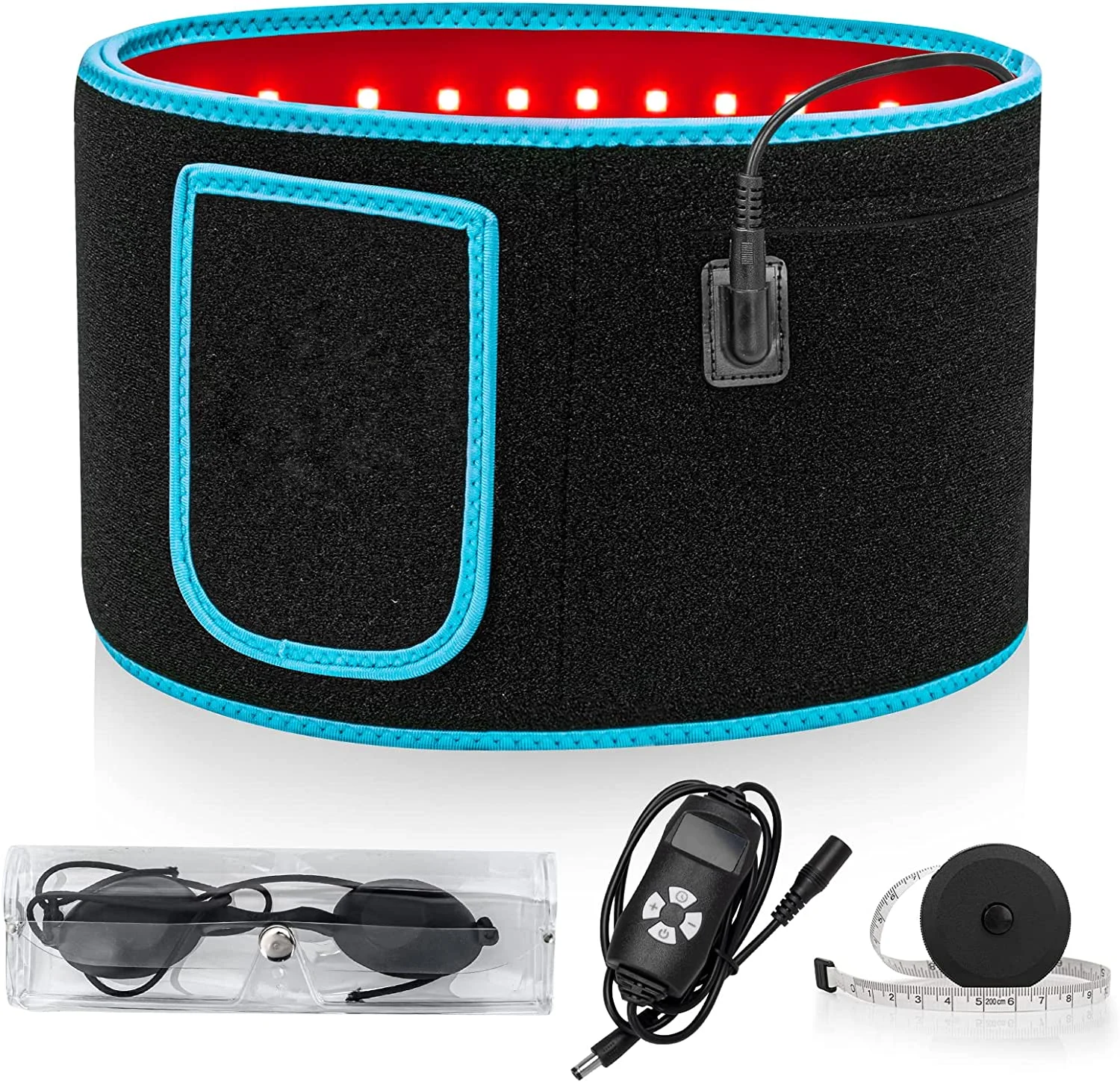 OEM Led Therapy Belt  Red Infrared Waist Pain Relief Infrared Rechargeable Red Light Therapy Belt With Power Bank