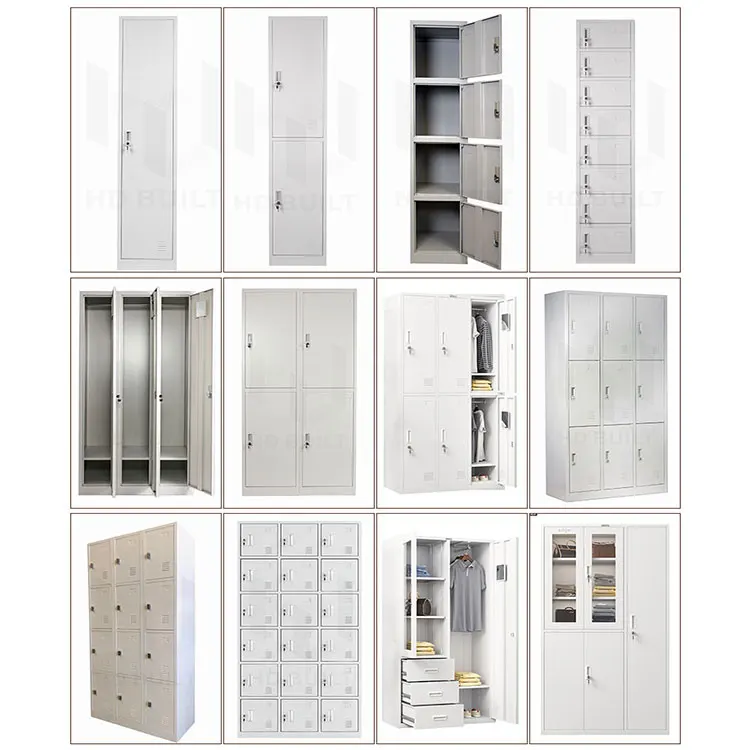 Factory Manufacture Metal Storage Cabinet Steel 1 Locker with 12 Doors Hospital Office Steel Bedside Locker Price