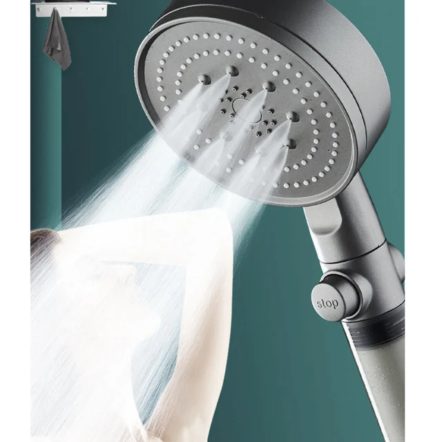 Gun Grey Wall Mounted Shower Faucet Set 48 Degree Thermostatic Bathroom Shower Set