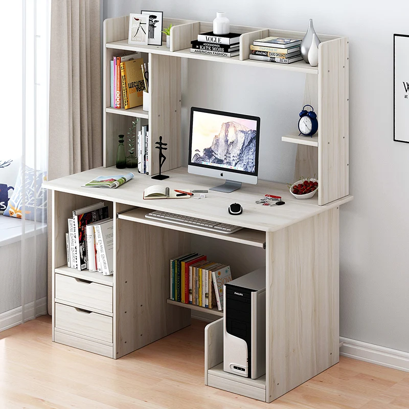 Стол для дома и офиса, современный ученический стол, книжная полка, встроенный письменный стол