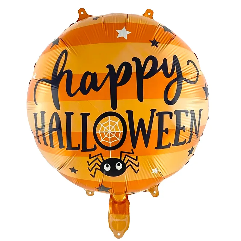 2023 New Halloween Ghost Balloon Standing Cartoon Sweet Death Person Spider Skull Witch Horror Foil Helium Balloon