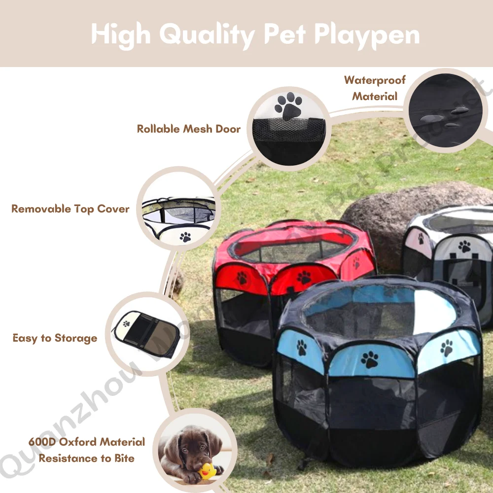 Hot Selling Portable Pet Playpen Folding Outdoor Dog Exercise Pen Tents
