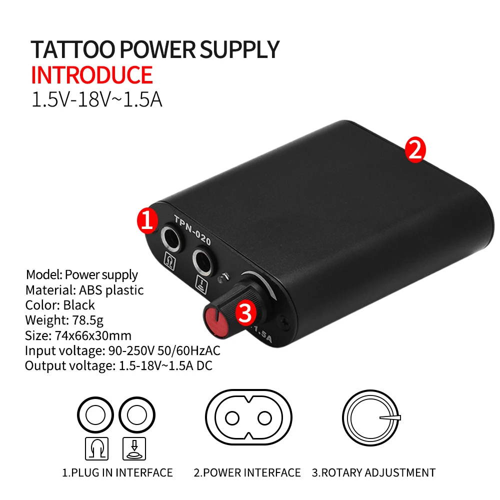 Popular Product Tattoo Pen Rotaryt Machine Full Kit Professional Tattoo Pen Set Power Supply New Tattoo Kit