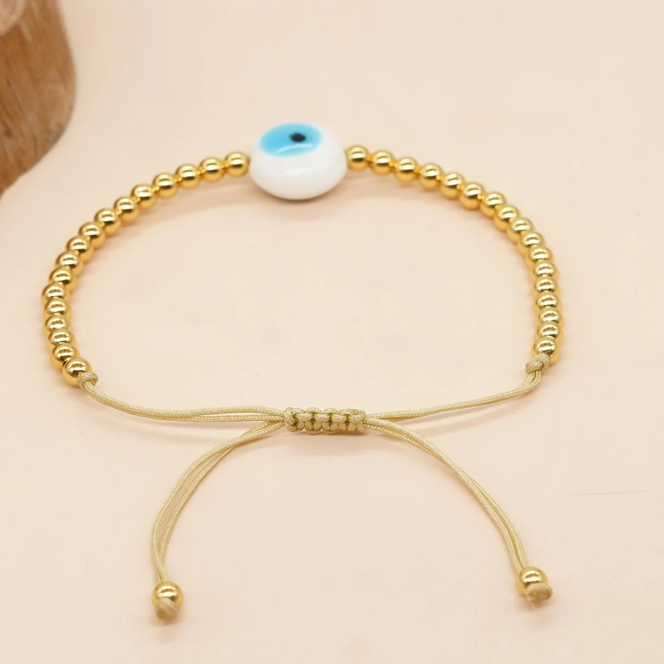 Handmade Braided Rope Lucky Glaze String Bracelet EvilEye Bead Bracelets for Women Bring You Lucky Adjustable size