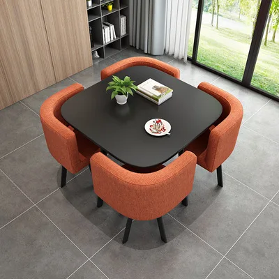 Coffee Table Sets Leisure Modern Round Dining Tables 4 Chairs Set