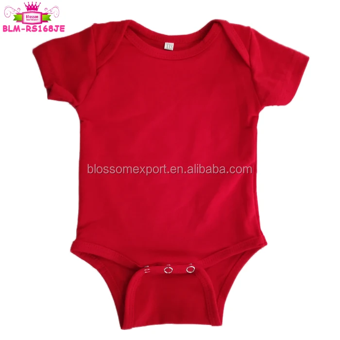 Hot sale baby romper short sleeve white onesie cotton baby body suit